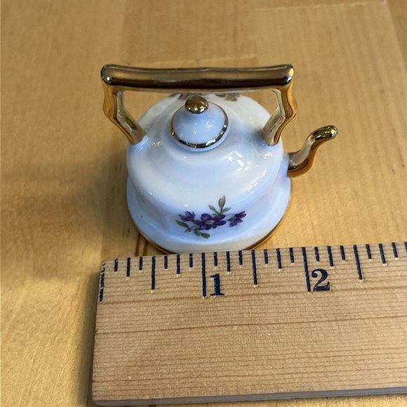 Limoges France Miniature Teapot Teeny Tiny Tea Pot Courting Couple Porcelain - Picture 11 of 11
